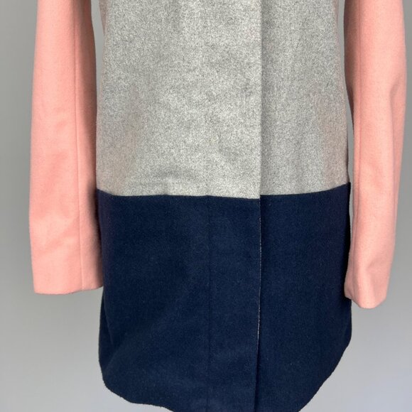 Sabine Womens Layne Colorblock Zip Front Jacket Gray Pink Blue size XS - Picture 4 of 13